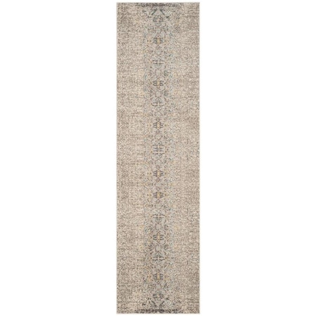 Flowers First 2 ft. 2 in. x 6 ft. Monaco Power Loomed Runner Rug, Grey & Multi Color FL1860219